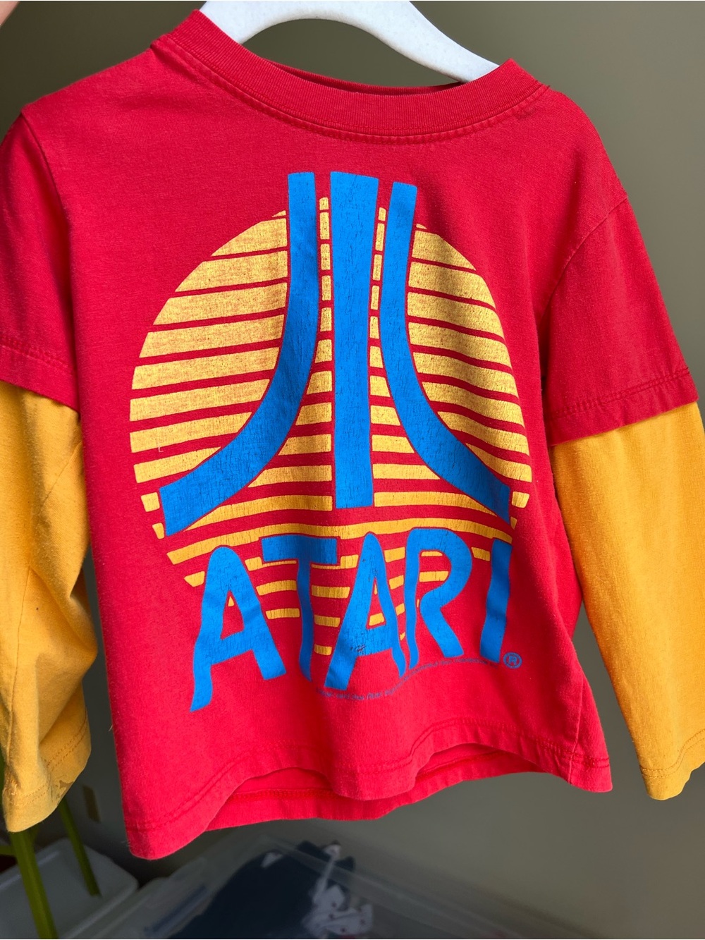 Kids' ATARI Red & Yellow Long Sleeve Graphic Tee size 4T